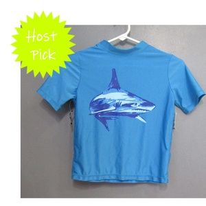🐳HP🐳 NEW Oshkosh UPF 50 Blue Shark Swim Shirt 8